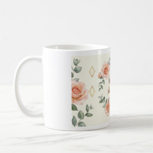 Inspirierender Blumenbecher | Sie glaubte, sie kön Kaffeetasse (Links)
