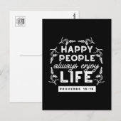 Inspirierender christlicher Spruch aus Sprüche 15: Postkarte (Vorne/Hinten)