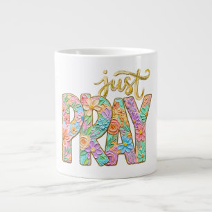 inspirierender christlicher Spruch zum Beten Jumbo-Tasse