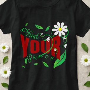 Inspirierender Fetter Roter Text Mit Blumen Und Ra T-Shirt
