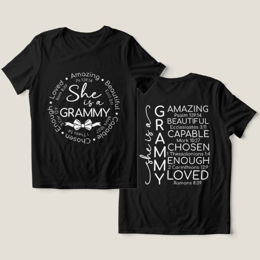 Inspirierender Grammy Tri-Blend Shirt (Design Vorderseite & Rückseite)