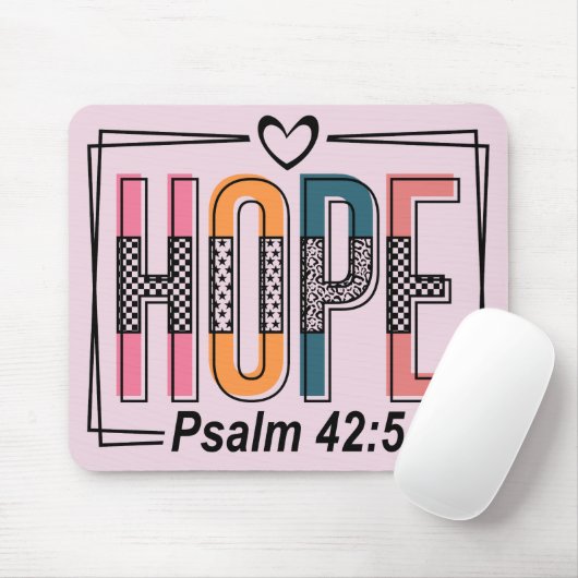 Inspirierender Hoffnung Bibelvers Mousepad (Mit Mouse)