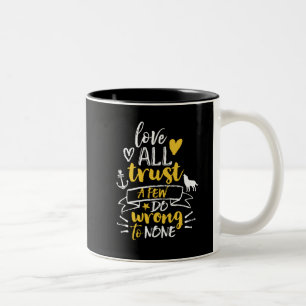 Inspirierender Lebenszitat Liebe Vertrauen Tu das Zweifarbige Tasse