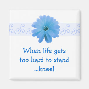 Inspirierender Lebenszitat mit Blume Magnet