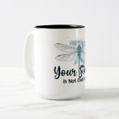 Inspirierender Libelle Zweifarbige Tasse (Vorderseite Links)