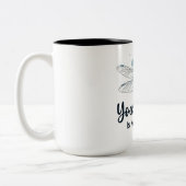 Inspirierender Libelle Zweifarbige Tasse (Links)