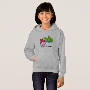 Inspirierender Mädchen Chamäleon Hoodie - Vibrant