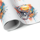 Inspirierender Motivations-Fußballhelm Geschenkpapier (Rolleneckpunkt)