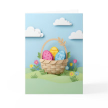 Inspirierender Osterkorb-Papierblumen