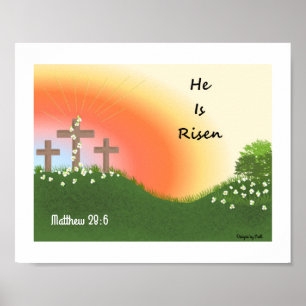 Inspirierender Ostersonnenaufgang Poster