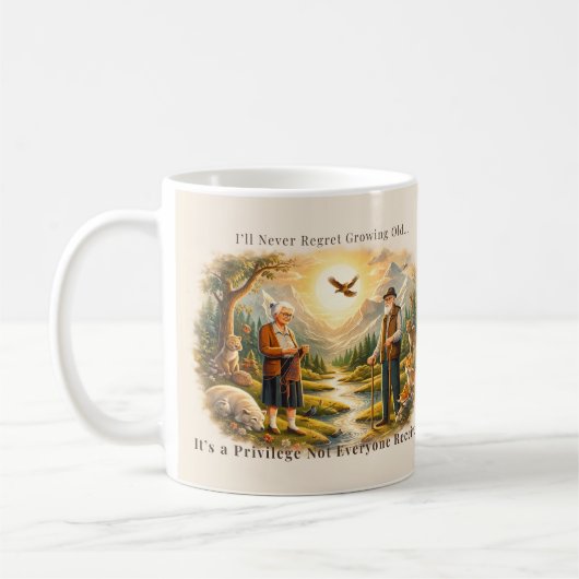 Inspirierender Ruhestands-Kaffeebecher Kaffeetasse (Links)
