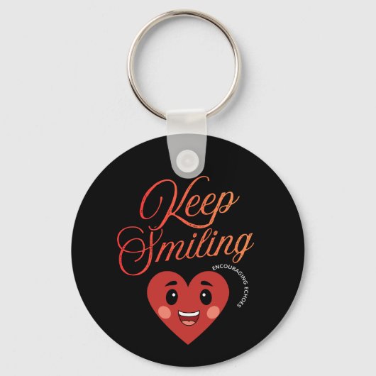 Inspirierender Schlüsselanhänger 'Keep Smiling' (Vorderseite)