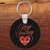 Inspirierender Schlüsselanhänger 'Keep Smiling' (Vorderseite)