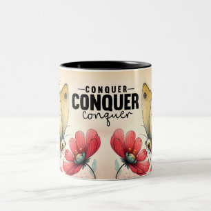 Inspirierender Schmetterlings-Wrap Zweifarbige Tasse