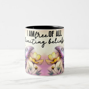 Inspirierender Schmetterlings-Wrap Zweifarbige Tasse