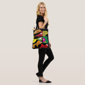 Inspirierender schwarzer Tote: Frieden Freude Disz Tasche (Am Model)