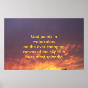 Inspirierender Sonnenuntergang Poster