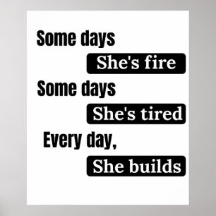 Inspirierender Spruch für Frauen Poster