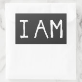 Inspirierender Spruch "Ich Bin" Rechteckiger Aufkleber (Tasche)
