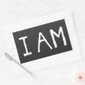 Inspirierender Spruch "Ich Bin" Rechteckiger Aufkleber (Umschlag)