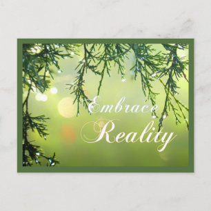 Inspirierender Spruch Realität annehmen Positives  Postkarte