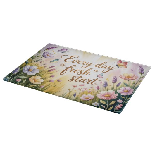 inspirierender Spruch Schneidebrett (Ecke)