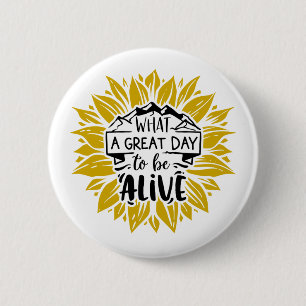 Inspirierender Spruch Sonnenblume Button