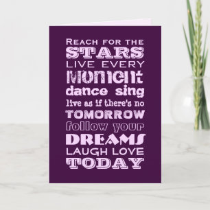Inspirierender Text Karte