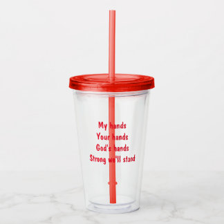 Inspirierender Tumbler Acryltrinkbecher