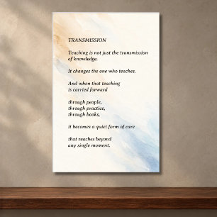 Inspirierender Unterricht Originelles reflektier Poster