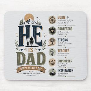 Inspirierender Vater Mein sicherer Ort Mousepad