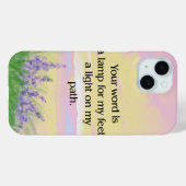 'Inspirierender Vers' iPhone 15 Hülle (Rückseite (Horizontal))