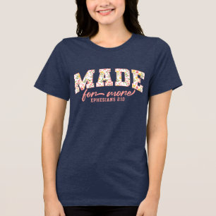 Inspirierender Wildblumen-Bibelvers Tri-Blend Shirt