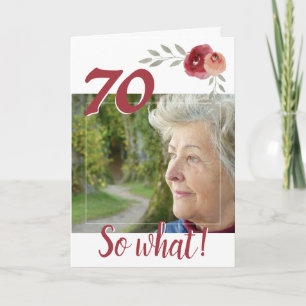 Inspirierendes 70. Geburtstags-Blumenfoto Karte