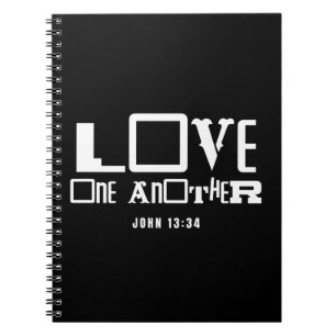 Inspirierendes Bibelzitat Liebt einander Notizblock