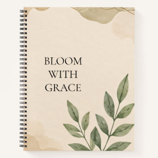 Inspirierendes Blumenjournal für Wachstum Notizblock