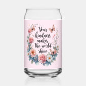 inspirierendes Blumenzitat mit Schmetterlingen Dosenglas (Rückseite)