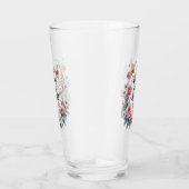 inspirierendes Blumenzitat mit Schmetterlingen Glas