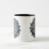 inspirierendes Blumenzitat Zweifarbige Tasse (Mittel)