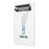 Inspirierendes Break Free Design Mini Klemmbrett (Gewinkelt2)