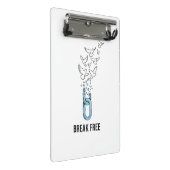 Inspirierendes Break Free Design Mini Klemmbrett (Schrägansicht)