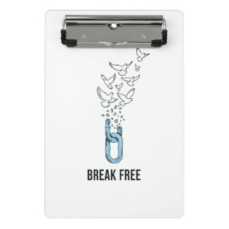 Inspirierendes Break Free Design Mini Klemmbrett