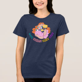 Inspirierendes florales Mädchen-Ästhetik-Design Tri-Blend Shirt