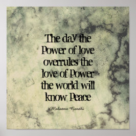 inspirierendes Gandhi-Friedensziffer-Typografie-Po Poster