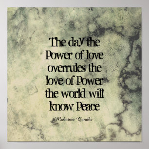 inspirierendes Gandhi-Friedensziffer-Typografie-Po Poster