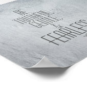 inspirierendes Gandhi Zitat-Poster grau Poster (Ecke)