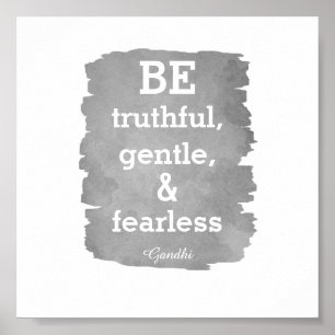 inspirierendes Gandhi Zitat Poster ist furchtlos
