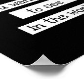 inspirierendes Gandhi Zitat-Poster modernen Chic Poster (Ecke)