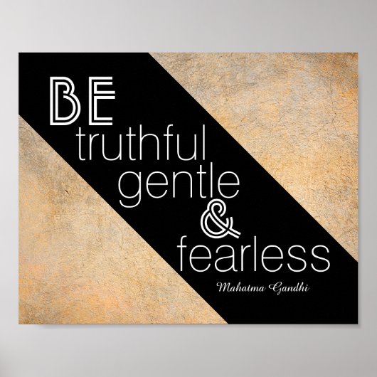 inspirierendes Gandhi Zitat-Poster modernen Chic Poster (Vorne)