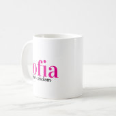 Inspirierendes Geschenk Personalisierter Name & Be Kaffeetasse (Vorderseite Links)